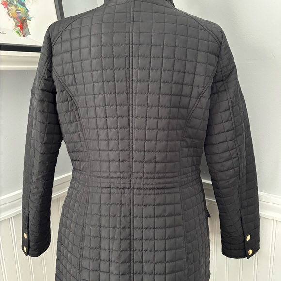 Michael Kors Quilted Jacket Black Sz S Slim fit gold tone - Picture 4 of 10